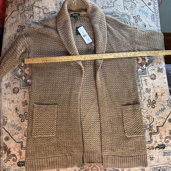 Lauren Ralph Lauren Wool Blend 2XL New With Tags Knit Sweater Fall Cardigan - Picture 9 of 11